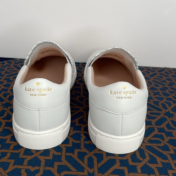 Kate Spade Shoes Aleta White Leather Slip on Shoes - Picture 3 of 7